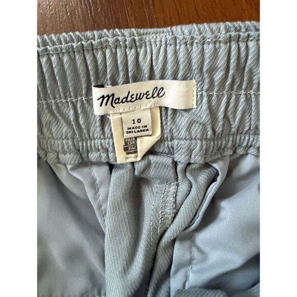 Madewell Neale Straight Leg Drapeweave Pants Overcast Blue Career Office Sz 10 - Picture 4 of 9